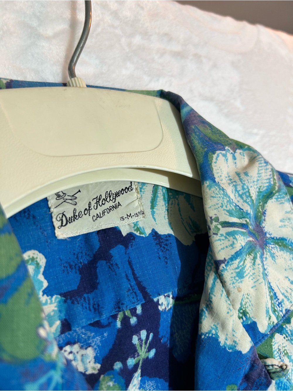Vintage Duke of Hollywood Blue Hawaiian Shirt